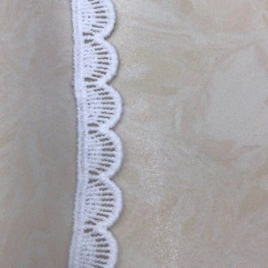 Dentelle de soie de lait 6 #, dentelle de polyester / nylon, dentelle de coton