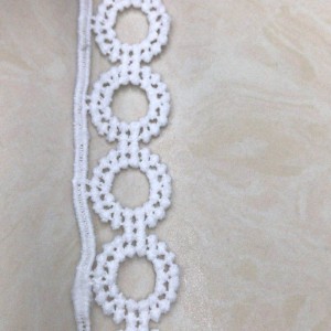 Dentelle de soie de lait 6 #, dentelle de polyester / nylon, dentelle de coton