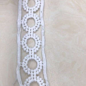 Dentelle de soie de lait 7 #, dentelle de polyester / nylon, dentelle de coton