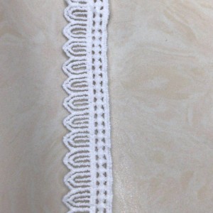 Dentelle de soie de lait 8 #, dentelle de polyester / nylon, dentelle de coton