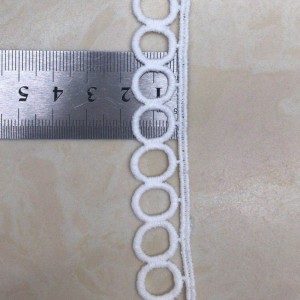 Dentelle de soie de lait 10 #, dentelle de polyester / nylon, dentelle de coton
