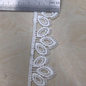 Dentelle de soie de lait 11 #, dentelle de polyester / nylon, dentelle de coton