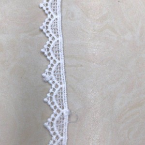 Dentelle de soie de lait 12 #, dentelle de polyester / nylon, dentelle de coton