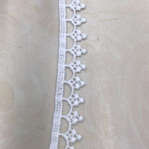 Dentelle de soie de lait 12 #, dentelle de polyester / nylon, dentelle de coton