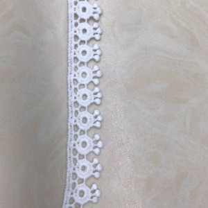 Dentelle de soie de lait 13 #, dentelle de polyester / nylon, dentelle de coton