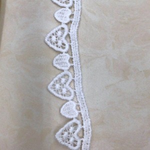 Dentelle de soie de lait 15 #, dentelle de polyester / nylon, dentelle de coton