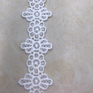 Dentelle de soie de lait 15 #, dentelle de polyester / nylon, dentelle de coton