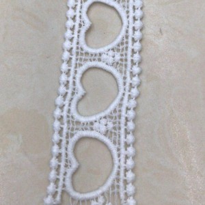 Dentelle de soie de lait 17 #, dentelle de polyester / nylon, dentelle de coton