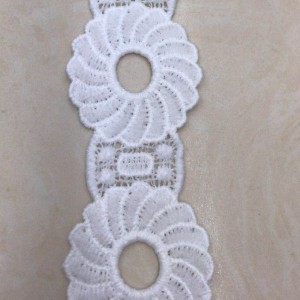 Dentelle de soie de lait 19 #, dentelle de polyester / nylon, dentelle de coton
