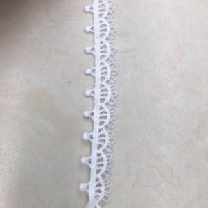 Dentelle de soie de lait 19 #, dentelle de polyester / nylon, dentelle de coton