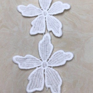 Dentelle de soie de lait 20 #, dentelle de polyester / nylon, dentelle de coton
