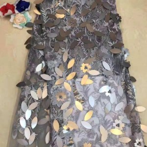 Paillettes pas cher et tissu perlé pour vêtements asiatiques robe de mariage