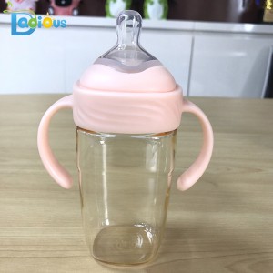Nouveau-né Sans BPA PPSU Biberon 240ML Biberon Logo Personnalisé Bébé Bouteille De Lait avec Poignée