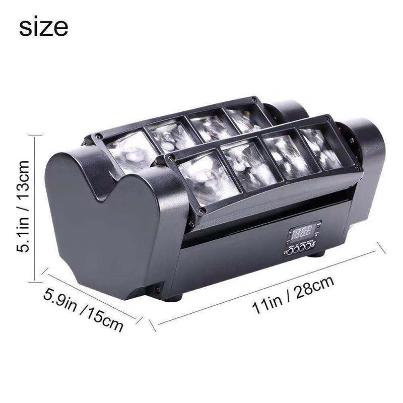 fabrication professionnelle 8 * 10w 8 yeux araignée lumière led dj lumières