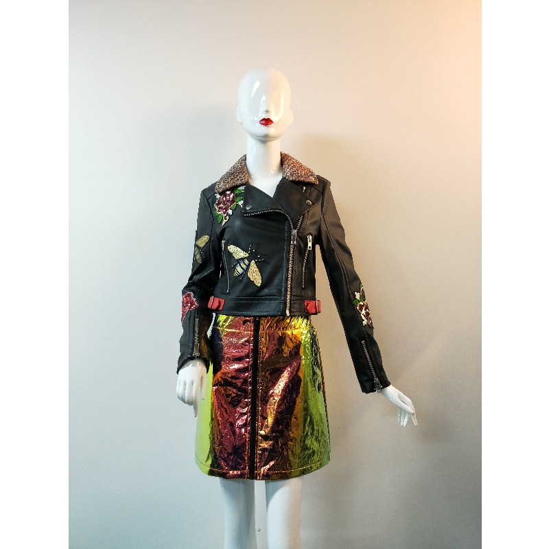 BRODERIE PU VESTE RLWPJ0008N