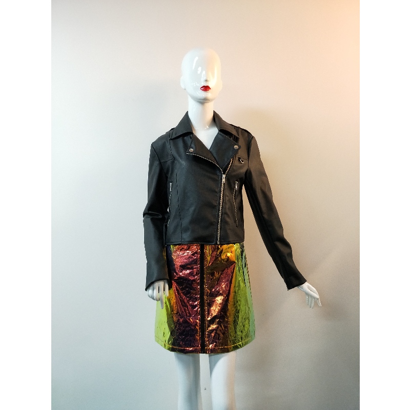 VESTE BIKER PU NOIR RLWPJ0010N