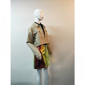 KHAKI COURT PU VESTE RLWPJ0028N