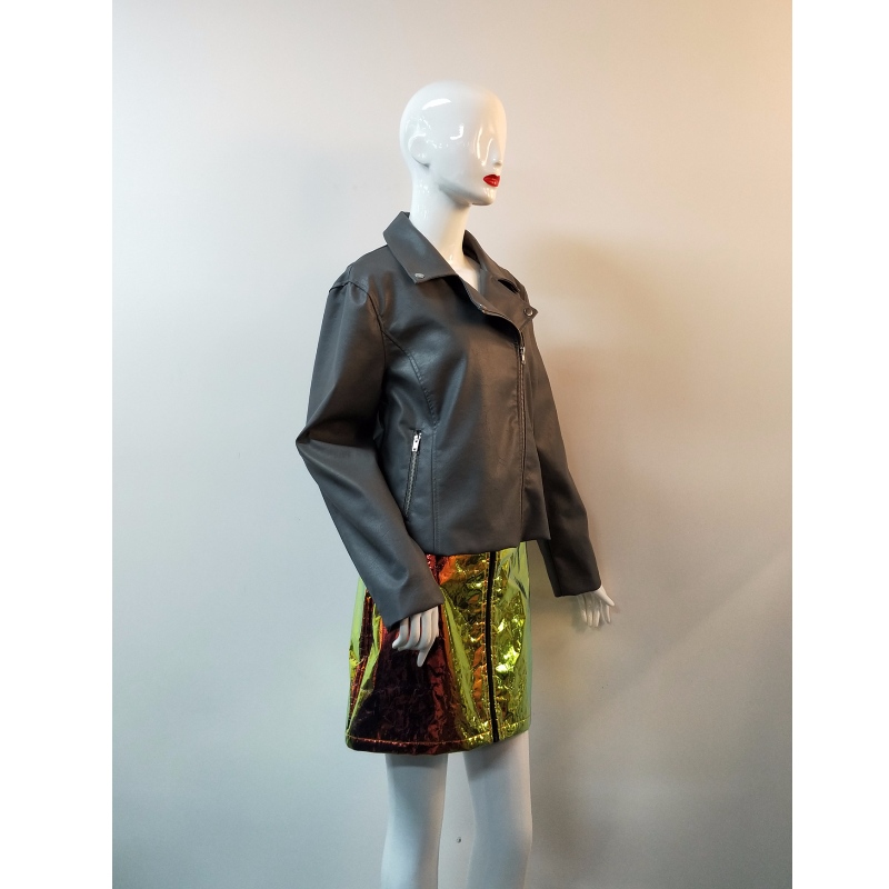 VESTE BIKER PU NOIR RLWPJ0014N