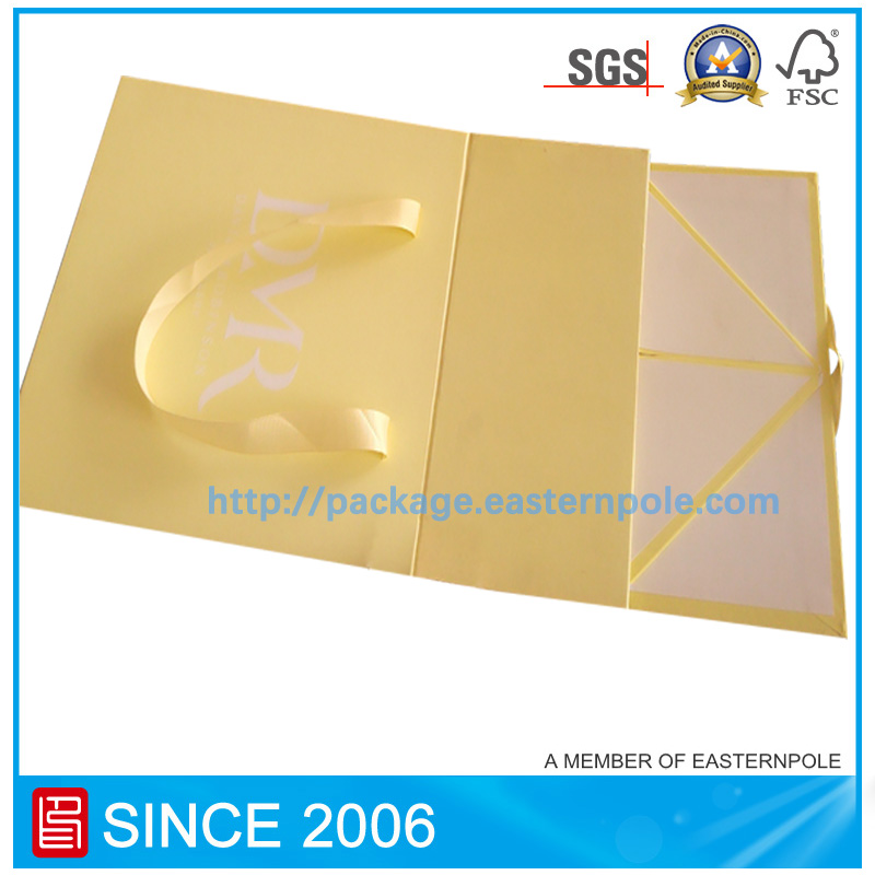 Boîte d'emballage de joint magnétique pliable jaune