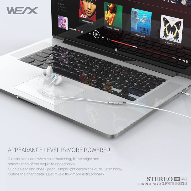 Wex 305 Traditional Earphones, Wired Earphones, Wired Headphones, Ear - buds