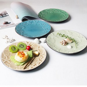 Chic apparence 100% melamine plate, Ceramic Plat restaurant, typographie