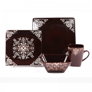 Ensembles dîners éthiopiens traditionnels en céramique fine en céramique fine