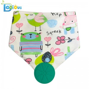 Coton absorbant doux coton de dentition bandana bavette de mousseline mousseline bavoir bavoirs bavoir bandana bavoir avec anneau de dentition
