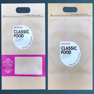 La qualité imprimée personnalisent le sac de tirette d'impression pour l'emballage de nourriture avec la poignée