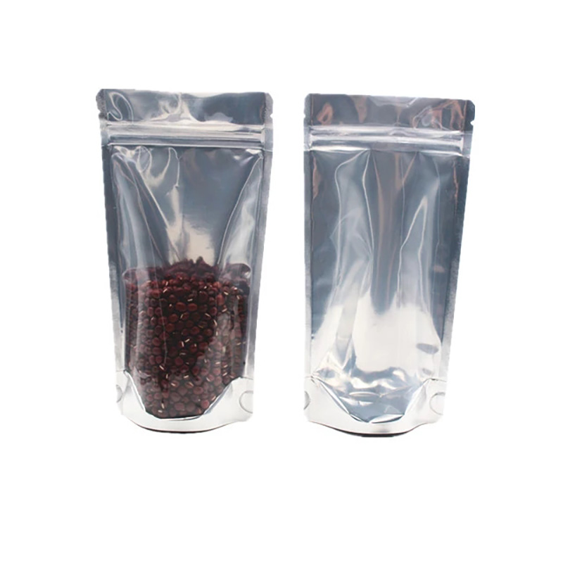 Sac d'emballage alimentaire en plastique transparent à l'épreuve des odeurs avec fermeture à glissière