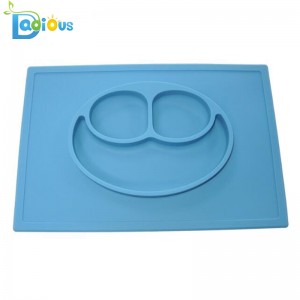 Set de table en silicone monobloc en usine pour plaque de set de table en silicone pour bébé sans BPA