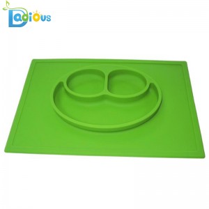 Set de table en silicone monobloc en usine pour plaque de set de table en silicone pour bébé sans BPA