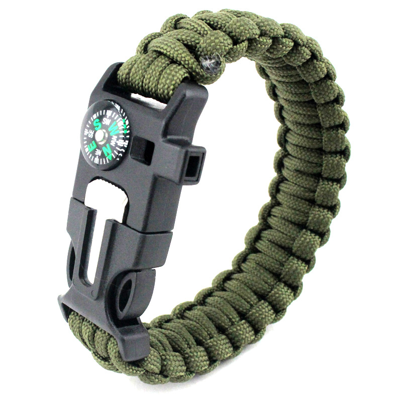 Corde tissée de thermomètre de corde de sécurité de montre de secours de survie créative multifonctionnelle extérieure extérieure