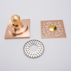 Drain de douche carré à sortie latérale