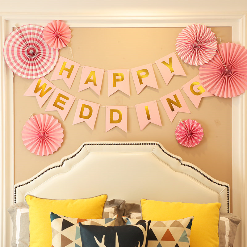 Décorations de plafond bannières ballons guirlande de ruban pour le jour du mariage chirstmas jour