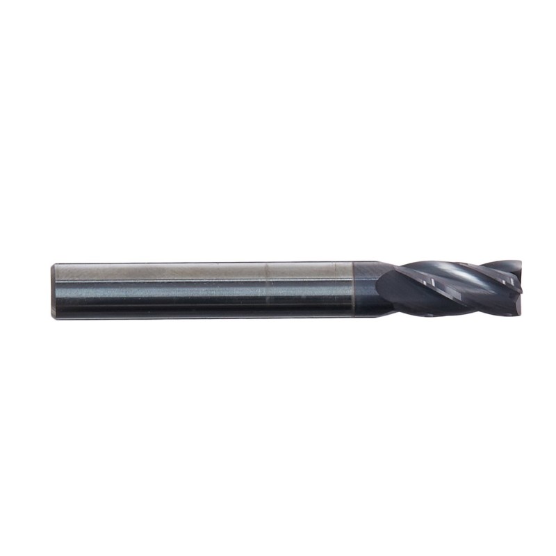 Fraise en bout en carbure monobloc de qualité supérieure, revêtue d'ALTiN, 4 dents, 1/4 