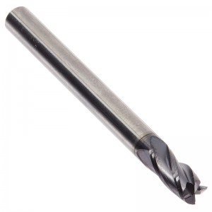 Fraise en bout en carbure monobloc de qualité supérieure, revêtue d'ALTiN, 4 dents, diamètre de 3/16 \