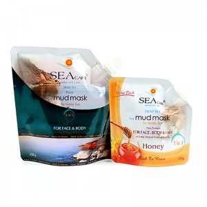 Feuille d'aluminium Mural masque de bouche de boue de la mer morte Mylar tenir le sac de poche de bec pour la crème faciale de masque cosmétique liquide