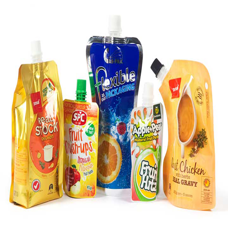 personnalisé 200 ml liquide en plastique en aluminium boisson organique banane fruits gelée jus emballage stockage doypack bec poche sac de jus