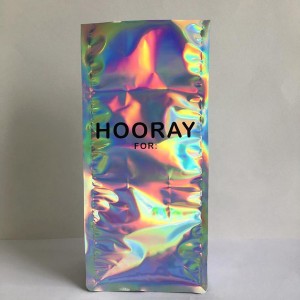 La coutume imprimée par fond plat de film laser de logo d'OEM tiennent le sac