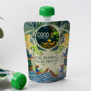 poche personnalisée de bec de gelée de catégorie comestible de qualité alimentaire