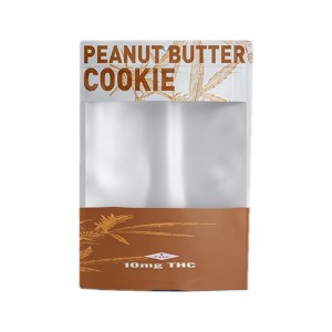 Tenez la poche adaptée aux besoins du client pour des sacs d'emballage de qualité alimentaire de biscuits avec le dessus de fermeture éclair de fenêtre claire