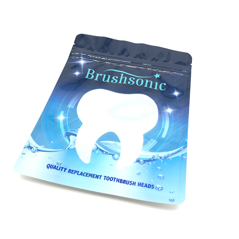 Sac en plastique transparent pour brosse à dents en plastique transparent de haute qualité