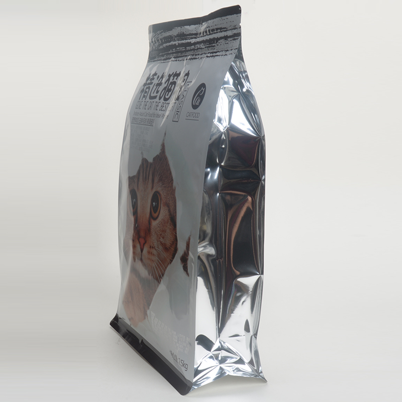 Taille faite sur commande de sac de nourriture de chat d'animal familier en plastique de fermeture à glissière refermable d'OEM
