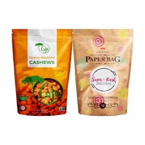 La poche avec le papier d'emballage de tirette tiennent le sac zip-lock de Doypack d'emballage alimentaire personnalisé imprimé