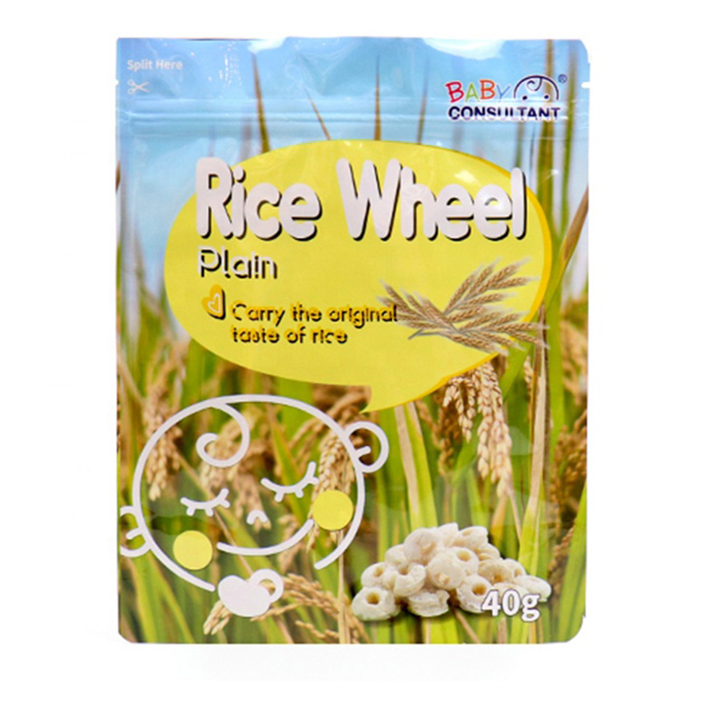 sac de nourriture refermable ou sac de collations sac de riz emballage avec fermeture à glissière sur le dessus