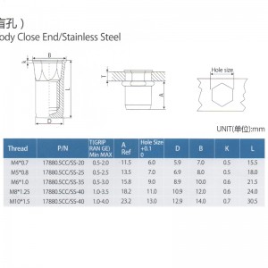 Réduire la fin du corps du corps hexagonal interne