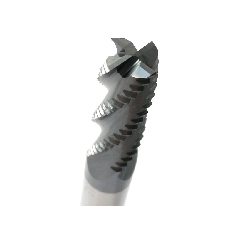 Fraises pour ébauche en carbure monobloc, HRC45, revêtues de tialn, 4 dents, diamètre de 1/4 