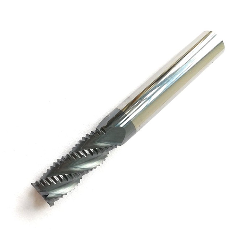Fraises pour ébauche en carbure monobloc, HRC45, revêtues de tialn, 4 dents, diamètre de 1/4 
