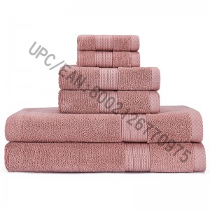 Ensemble de serviettes de bain JMD TEXTILE, ensemble de serviettes de toilette 6,2, 2 essuie-mains, 2 serviettes de bain, serviettes Serviettes de ménage Serviette de ménage absorbante durable Serviettes confortables Coton extra épais...