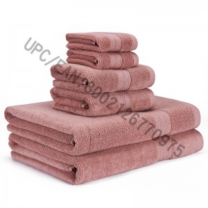 Ensemble de serviettes de bain JMD TEXTILE, ensemble de serviettes de toilette 6,2, 2 essuie-mains, 2 serviettes de bain, serviettes Serviettes de ménage Serviette de ménage absorbante durable Serviettes confortables Coton extra épais...